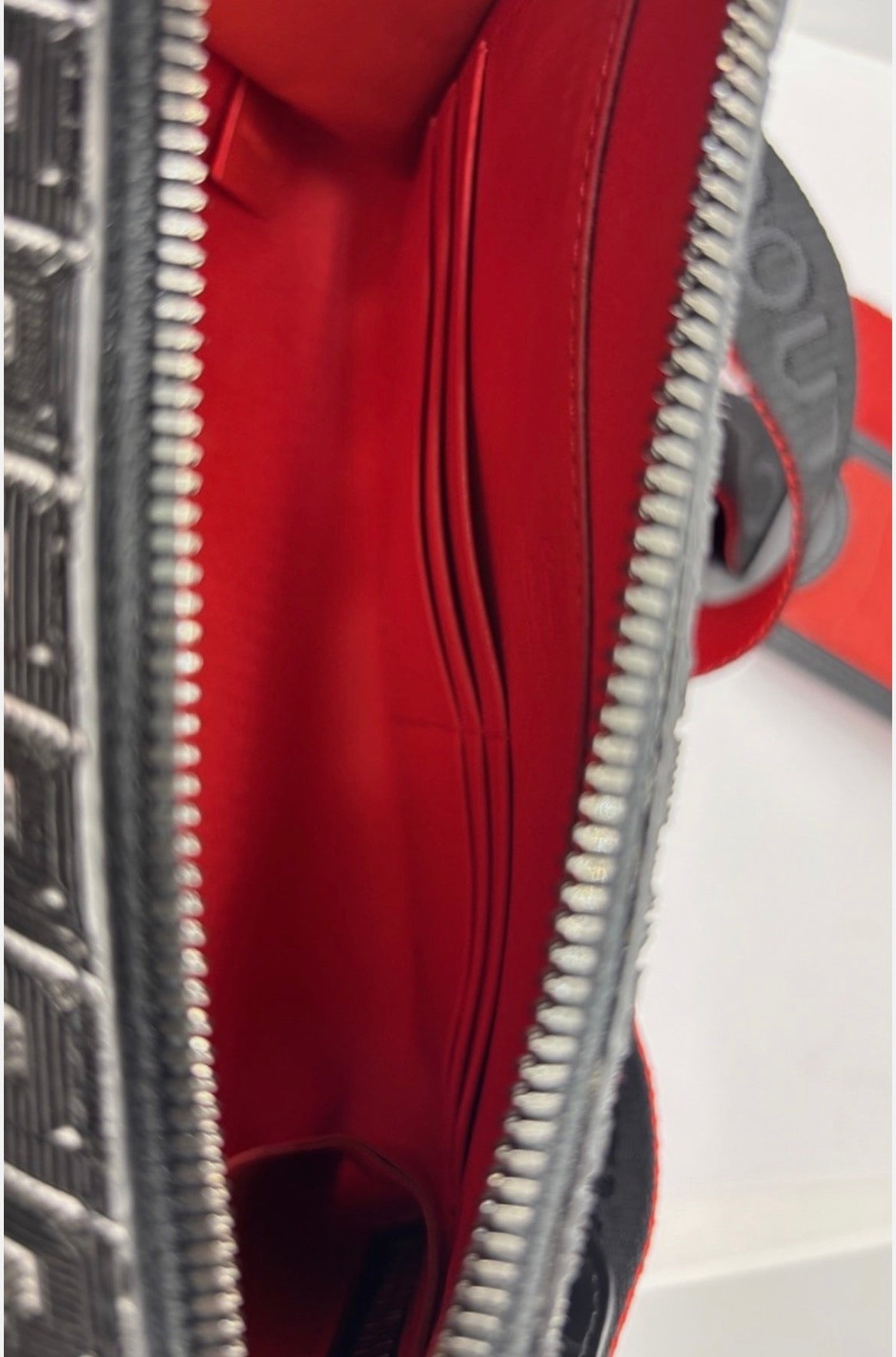 Christian Louboutin Loubitown Techno Bag Black Monogram Spiked Crossbody